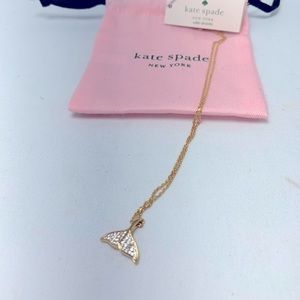 NWT Kate Spade Pave Whale Tail Necklace